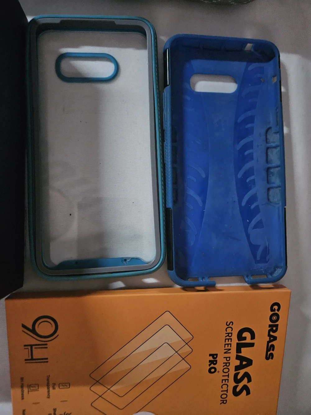 LG Blue & Teal Protective Phone Cases with Charging Cable and Accessories